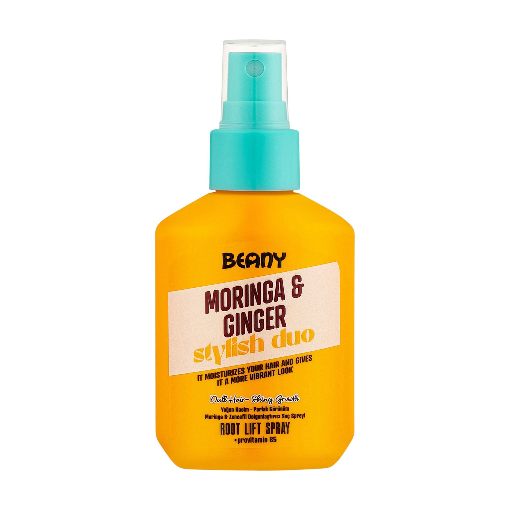 Спрей-об'єм Beany Moringa &amp; Ginger Stylish Duo Root Lift Spray для нормального волосся, з імбиром, 100 мл